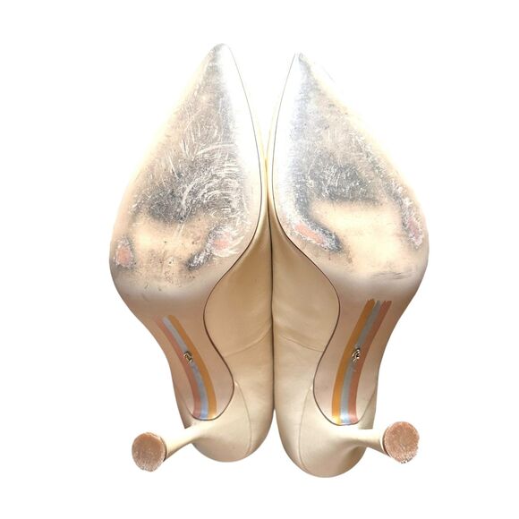 SAM EDELMAN Hilton‎ Ecru Leather Pumps Sz 9.5 - Picture 8 of 8
